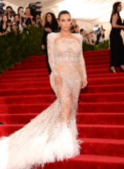 Kim Kardashian wears custom Roberto Cavalli dress