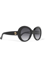 Gucci round frame acetate sunglasses